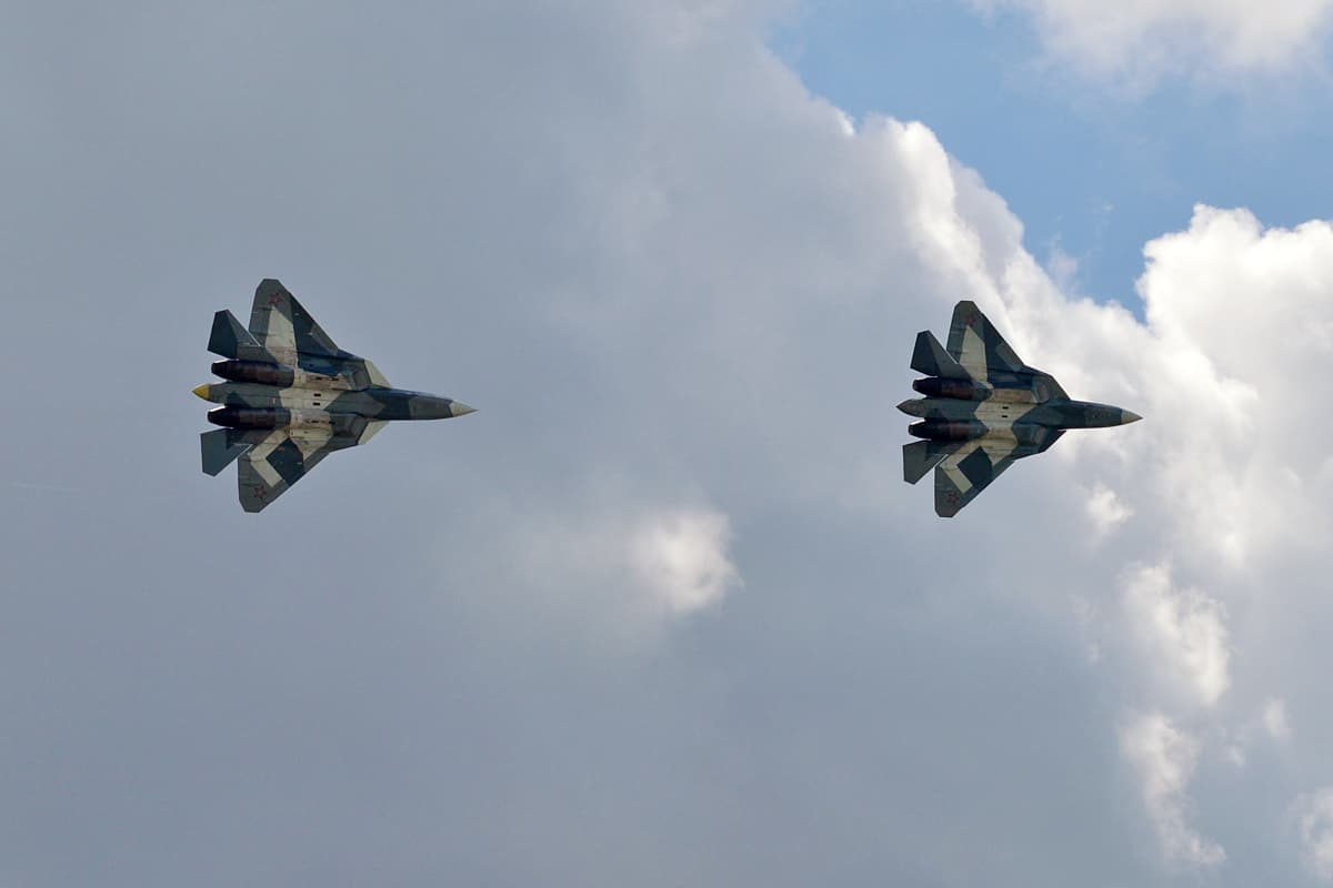 Photo d'illustration — Le Su-57E rallie l'Égypte avec ses réservoirs en soute
