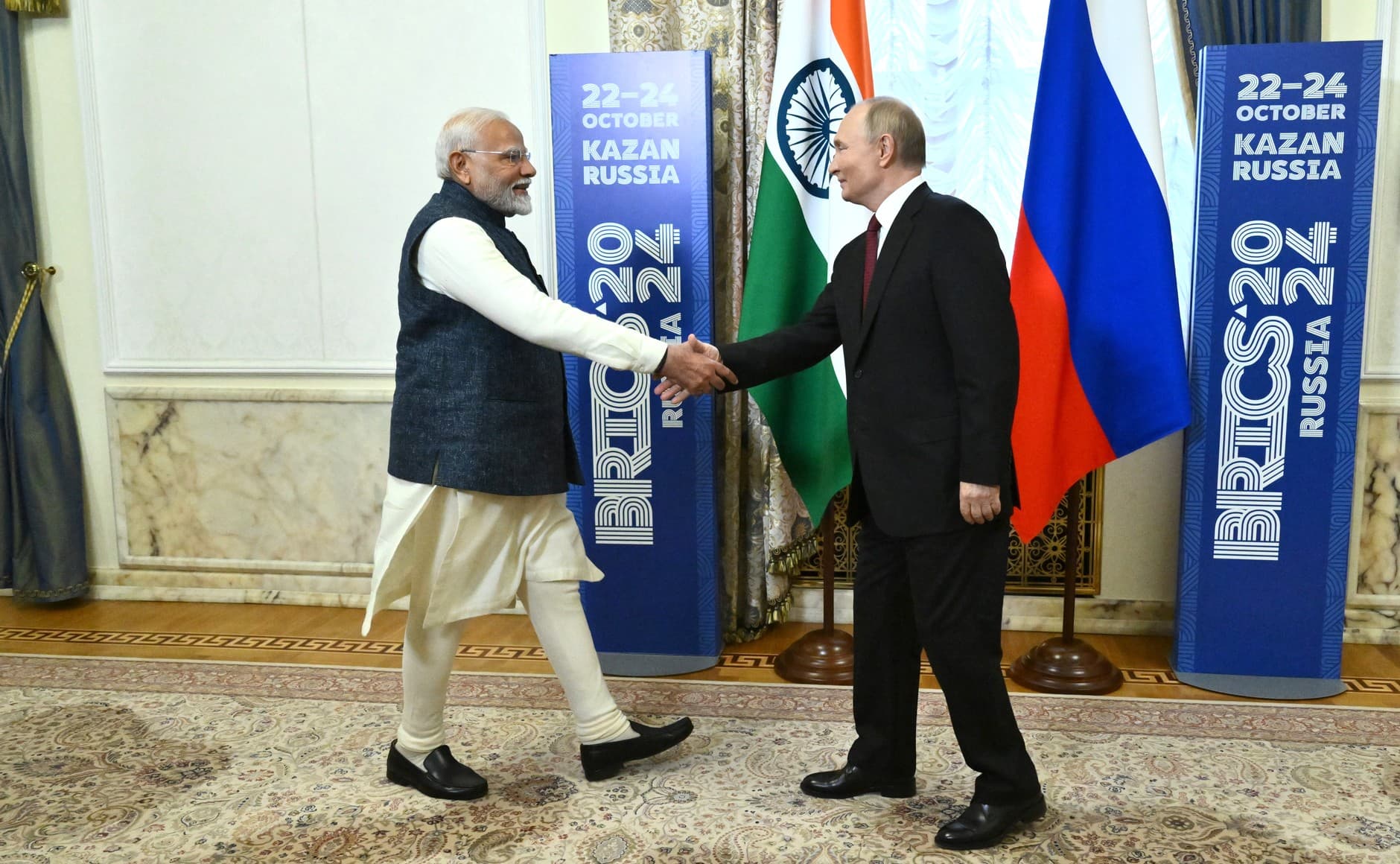 Photo d'illustration — BRICS : Poutine, Modi et Xi scellent un texte commun à Delhi